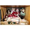 Image 1 : SHELF LOT OF COLLECTIBLE PORCELAIN DOLLS