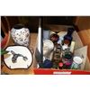 Image 1 : BOX OF VASES AND NATIVE PAINTED PLATE