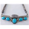 Image 2 : Sterling Silver & Turquoise Choker