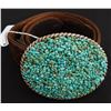 Image 1 : Turquoise Pebble Buckle w/Leather Belt