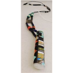 Trade Bead Necklace w/Stone-to-Stone Pendant