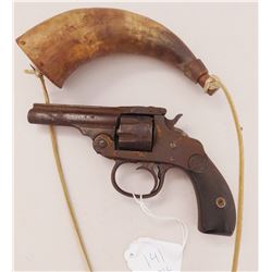 Antique Revolver & Powder Horn