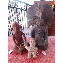 3 Pre-Columbian-style Figures