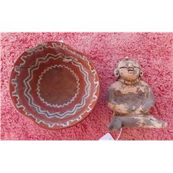 Pre-Columbian Figure & Vase