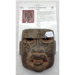 Olmec Stone Mask w/John Jordan COA