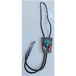 Coral & Turquoise Bolo Tie