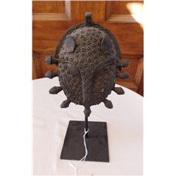 African Bronze Mask w/Stand