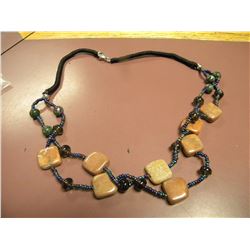 natural smoky quartz/jasper necklace-retail $260