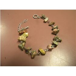 natural leopard skin jasper bracelet-retail $160