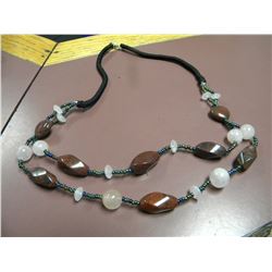 natural red jasper/rose quartz necklace-retail $265