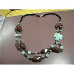 natural jasper/amazonite/quartz necklace-retail $275