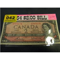 1954 CANADIAN $2 NOTE