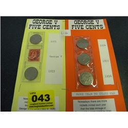 GEORGE V 5 CENT COLLECTION