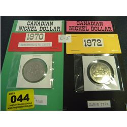 pair candian nickel dollars