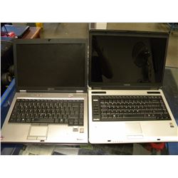 2 TOSHIBA LAPTOPS INCLUDES ONE CHARGER
