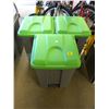 Image 1 : 3 NEW GREEN RECYCABLE BINS
