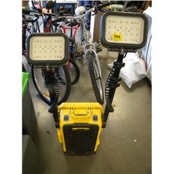 PELICAN 9460RALS DUAL LED RECHARGEABLE LIGHT SYSTEM/ NO CHARGER (TESTED FUNCTIONAL)