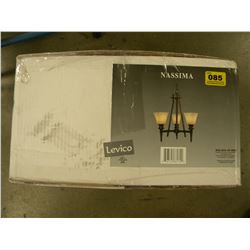 BOXED 3 LIGHT CHANDELLIER