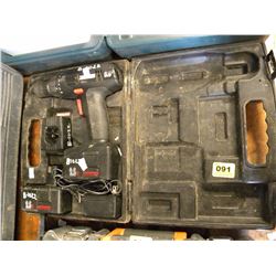 CRAFTSMAN CORDLESS DRILL WITH 2 BATTERIES AND CHARGER WITH CASE