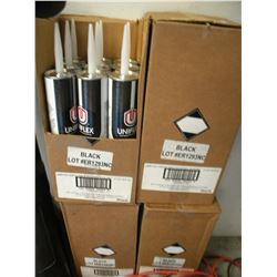 4 BOXES OF 9 BLACK TRIPOLYER ROOFING SEALENT