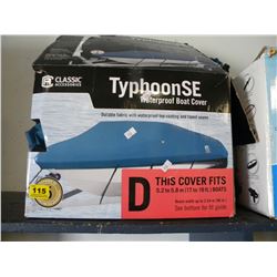 TYPHOON SE WATERPROOF BOAT COVER/FITS 17-19FT BOATS