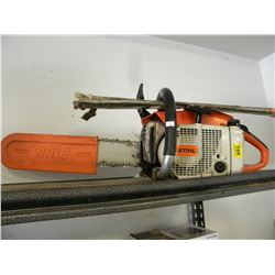 STIHL GAS CHAINSAW WITH SPARE BAR