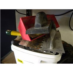 TUB OF MISC DRYWALL EQUIPMENT
