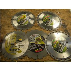 LOT OF 8 1/4" CIRCULAR SAW BLADES