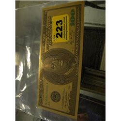 24K COLLECTIBLE 100 DOLLAR AMERICAN GOLD FOIL BILL
