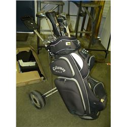 SET GOLF CLUBS AND CART