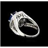 Image 3 : 14KT White Gold 2.46 ctw Tanzanite and Diamond Ring