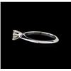 Image 3 : 14KT White Gold 0.37 ctw Round Cut Diamond Solitaire Ring