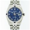 Image 1 : Rolex Stainless Steel Roman and Sapphire Diamond DateJust Men's Watch