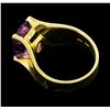 Image 3 : 4.00 ctw Amethyst Ring - 14KT Yellow Gold