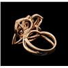 Image 3 : 14KT Rose Gold 0.42 ctw Diamond Ring