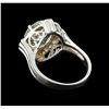 Image 3 : 3.87 ctw Aquamarine and Diamond Ring - 14KT White Gold