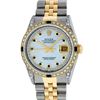 Image 1 : Rolex Mens Two Tone Diamond Lugs Mother Of Pearl String Sapphire and Diamond Dat