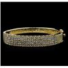 Image 1 : 2.75 ctw Diamond Bangle Bracelet - 14KT Yellow Gold