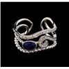Image 1 : 0.70 ctw Sapphire and Diamond Ring - 14KT White Gold