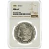 Image 1 : 1881-S NGC MS64 Morgan Silver Dollar