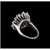 Image 3 : 7.77 ctw Amethyst and Diamond Ring - 14KT White Gold