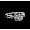 Image 1 : 14KT White Gold 0.44 ctw Diamond Ring