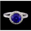 Image 2 : 2.80 ctw Tanzanite and Diamond Ring - 14KT White Gold