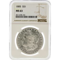 1885 NGC MS63 Morgan Silver Dollar