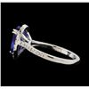 Image 3 : 1.65 ctw Tanzanite and Diamond Ring - 14KT White Gold