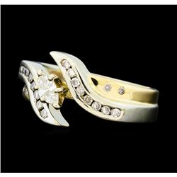 0.50 ctw Diamond Ring - 14KT Yellow and White Gold