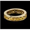 Image 2 : 14KT Yellow Gold 4.18 ctw Yellow Sapphire Ring