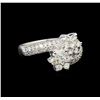 Image 1 : 14KT White Gold 1.10 ctw Diamond Ring