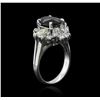 Image 3 : 2.48 ctw Sapphire and Diamond Ring - 14KT White Gold