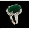 Image 4 : 7.30 ctw Emerald and Diamond Ring - 14KT White Gold